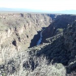 It's the Rio Grande Gorge at Taos, NM. I had never seen it before, even though I'd been to Taos several times before. I was impressed.