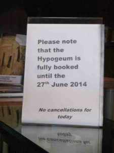 Hypogeum Is Fully Booked